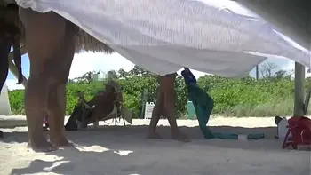 Exhibitionist Girlfriend 17 - I bring Claire to a nude beach and she gets massaged by a voyeur while her boyfriend sits on the side!