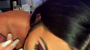 Big cock EXGF interracial busty geek coed blowjob