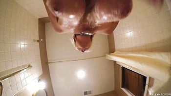 Bathing girlfriend with big boobs Kelly Madison fucked from behind