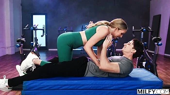 Sporty model with good ass Sierra Spunk impaled by large cock