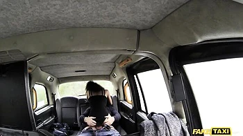 Backseat sex in the sideways pose with a hot brunette John Petty