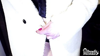 Handcuffed dude gets a nice blowjob from a hot blonde Amy Douxxx