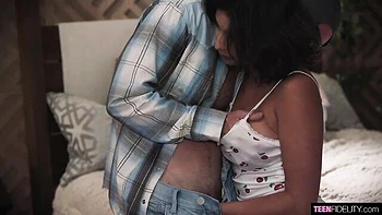 Good sex in the cowgirl pose with a gorgeous brunette Hazel Heart