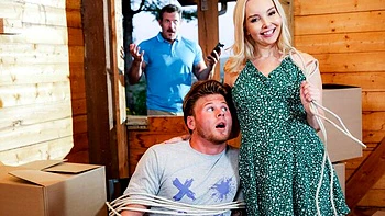 Spicy doggy style fuck with a gorgeous blonde chick Aaliyah Love