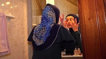 Awesome Muslim chick Elena Lux is enjoying fucking with a huge cock