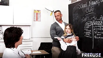 Good classroom fuck in the cowgirl pose with Coco Lovelock