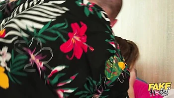 Lusty dolls Paola Guerra and Katty Soarez are fucking with a shared penis