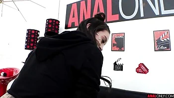 Bitchy oiled chick Maddy May likes hardcore anal so freaking much