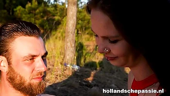 Crazy hot doggy style outdoor fuck with a young Sacha Carina