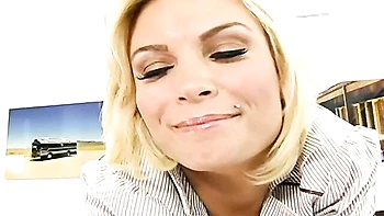 Beautiful busty blonde Diamond Foxxx fucked in the missionary pose