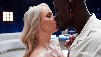 Beautiful blonde hottie Carina Blair nailed by massive black cock