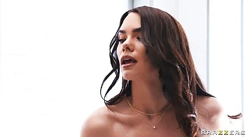 Leggy cheating brunette Ivy Ireland fucks with her hubby's pal