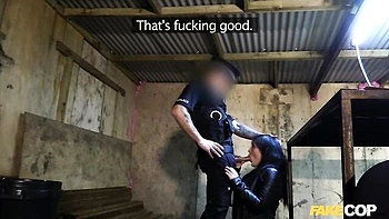 Fake cop with a big boner screwed a big-boobed brunette Lottie Lovelace