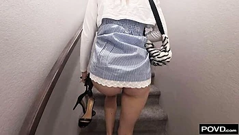 POV intensive pound in the missionary pose with a hot Gracey Fox