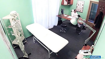 Office fuck in the cowgirl pose with a hot brunette Angie Moon