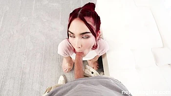 Redhead xxx with wonderful side piece from Net Girl