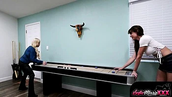 Flattering Morgan Taylor and Sofie Marie at threesome trailer