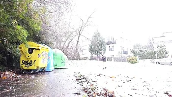 Pissing Street featuring Mini Mitzi X's pissing sex