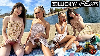 Mr Lucky Life featuring Chloe Temple and Megan Marx's hd videos xxx