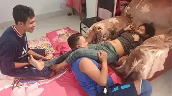 Shathi khatun and hanif and Shapan pramanik .Threesome sex