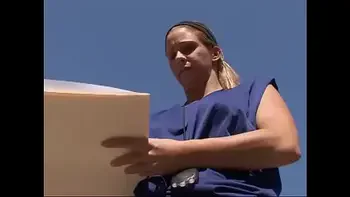 Two slutty students and their lesbian coach play with dildos in the changing room