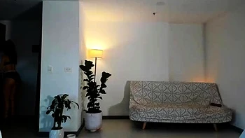 Cute babe in sexy lingerie masturbates with her pink dildo