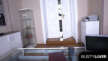 Sexy Secretary Frida Sante Kneels Down To Suck Your Big Hard