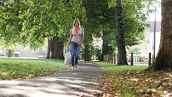 Blonde milf Summer Rose rides a big cock with her panties on