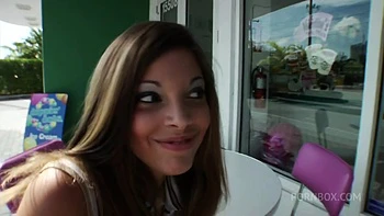 Morgan Dayne Gets Her Face Splattered With Jizz After Getting Picked Up