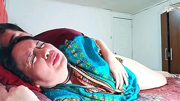 Indian Stepmother Shares Bed With Her Stepson, They End Up Fucking Hard