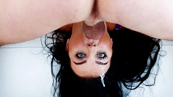 Impressive deepthroat oral fuck with a long-legged brunette Payton Preslee