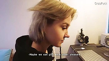 Grabfuck- A Hairdresser At Home. Paid Off With Semen With Her Taut Butt. Cum Inside In The Butt!