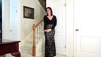 Shaved pussy solo fingering with wet mature woman in 4k