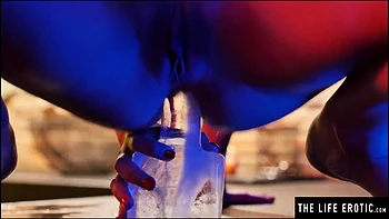 Watch sexy brunette fuck her tight pussy and ass with a dildo by The Life Erotic: Porn