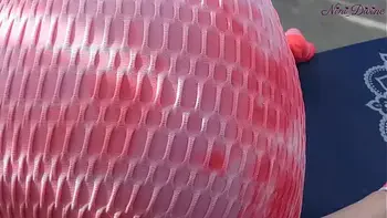 I fuck my French student's big round ass in her tight yoga pants!