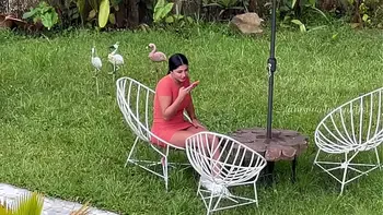 Martina is recorded from afar by a fan while she masturbates in public