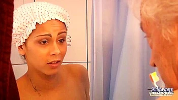 Grandpa And Maid Shower Sex Mexican