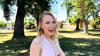 Blonde tight pussy babe solo toy fun in glamour masturbation