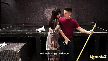 Beautiful hard dick-riding with a flexible long-legged model Molly C.