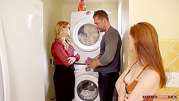 Hot Stepmom And Teens 18+ Threesome Sex