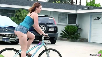 Small Tits Ginger Girl with Big Butt Pickup by Stranger and give him a Fuck with Rimjob and Prostate Massage