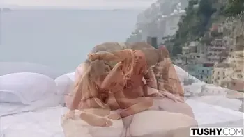 TUSHY Stunning Nancy seduces coworker for her anal fantasy