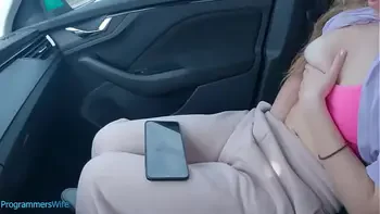 Teen masturbates on a public car park watching her porn video - ProgrammersWife