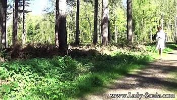 Lady Sonia Big Natural Tits Outdoor Nylon Stockings MILF HD