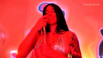 Princess Brielle’s Big Tits Get Masturbated in Stockings