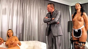 Amirah Adara & Shalina Devine Foursome Blowjob Creampie - The Soubrette Part 2 HD