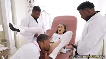 Kylie Quinn gets gangbanged by 3 black cocked doctors