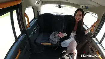 Skinny brunette got free ride