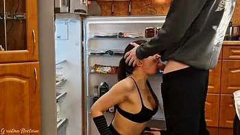 Homemade Russian Couple Prank! Husband Films Me Getting Fucked by a Big White Cock in Kitchen
