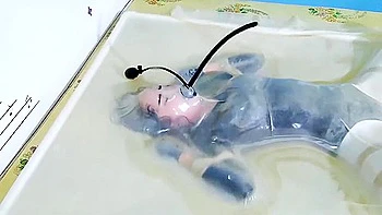 Frogtied In Transparent Vacbed